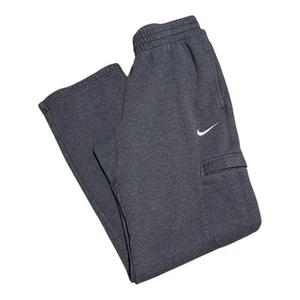 Pantalones deportivos Nike de carga de pierna recta gris mezcla de algodón pequeños para hombre - Imagen 1 de 9