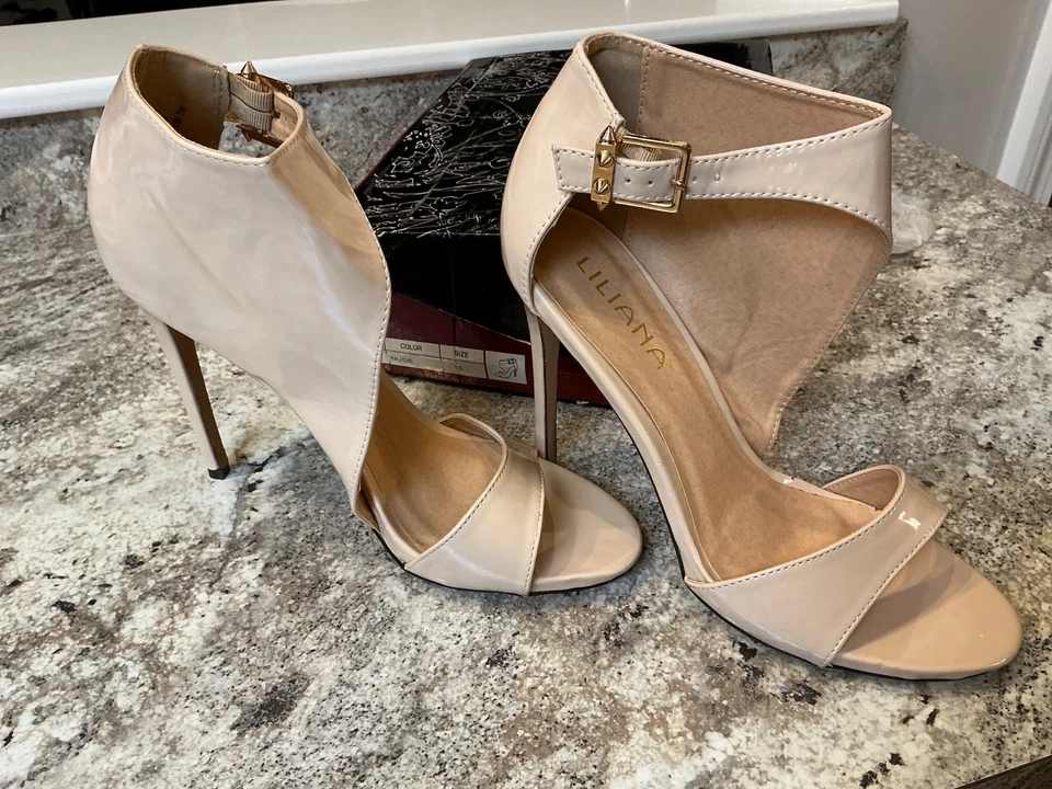 Liliana Jesse-39 Desnudo Moda Correa al Tobillo Stiletto Tacón Alto-NUEVO EN CAJA-talla 10 Foto 1 de 4