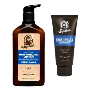 Dr. Squatch Fresh Falls Men’s Lotion + Exfoliating Face Wash 2pc Grooming Set - Picture 1 of 4