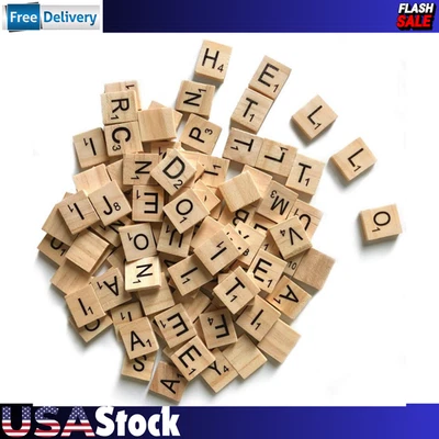 500 piezas de letras de azulejos de madera para raspar 5 juegos completos de Foto 1 de 4