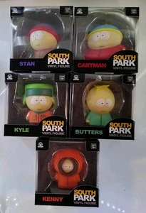 FIGURAS CULTUREFLY SOUTH PARK VINILO/SOFUBI 5" Juego Completo de 5 (Nuevo Precintado) - Imagen 1 de 1
