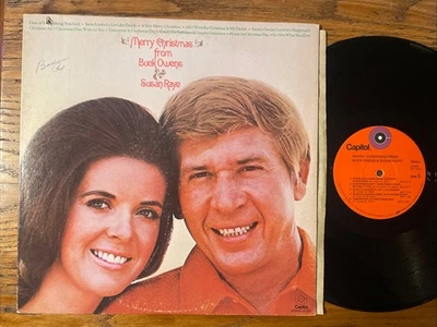Merry Christmas From Buck Owens & Susan Raye LP Capitol 1st Press VG+ - Image 1 of 4