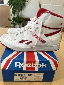 Zapatillas altas Reebok BB4600 1989 vintage raras en caja talla 10,5 rojas y blancas - Imagen 1 de 20