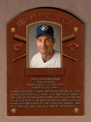 1995 - Leaf - Heading For The Hall - Paul Molitor (Blue Jays) #8 of 8 /5000 - Image 1 of 2