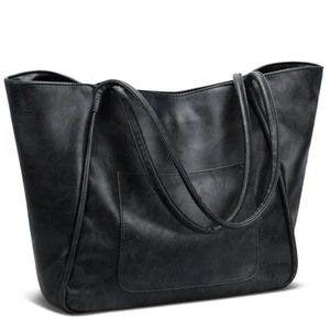 Large Tote Bag for Women with Zipper Work Leather Travel Purse and Handbags -... - Picture 1 of 7