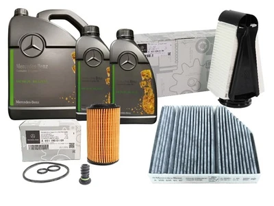Mercedes-Benz Genuine Service Kit Engine Oil 7L 5W30 Oil Air Pollen Filters - Image 1 of 4