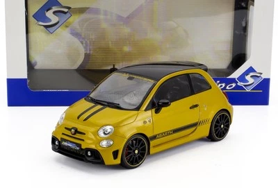 MODELLINO AUTO STATICO SOLIDO FIAT NUOVA 500 ABARTH 595 2022 GIALLO SCALA 1/18 - Immagine 1 di 4