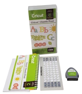 Cartuccia Font Cricut Classic Completa Numeri e Lettere Link Sconosciuto Stato - Foto 1 di 5