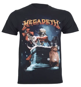 Camiseta Oficial Megadeth Santa Vic Chimenea Navidad Nueva Negra S M L XL XXL - Imagen 1 de 9