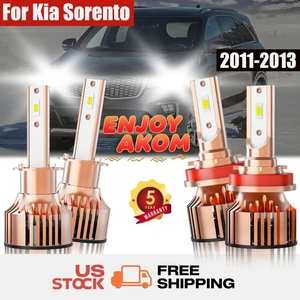 For Kia Sorento 2011-2013 CSP LED Headlight High Low Beam Bulbs Kit White 4Pcs - Picture 1 of 11