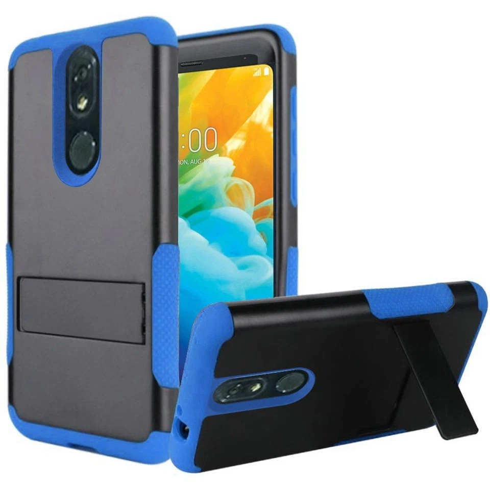 "GSA Tough Rugged Kickstand Case for LG Stylo 5 - Black/Blue" - Image 1 of 1