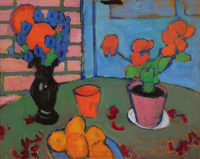 Alexej von Jawlensky - Still-Life With Flowers And Oranges - Image 1 of 2