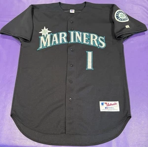 Authentic Vintage  Seattle Mariners #1 “Boozer” Navy Alternate Russell Jersey 48 - Picture 1 of 7