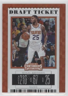 2019 Panini Contenders Draft Picks Ticket Hyper /75 Mikal Bridges (White Jersey) - Image 1 of 2