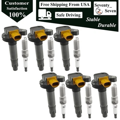 Bobina de encendido y bujía 6 piezas para Transit-350 Transit-350 HD Ford V6 3,5 L  Foto 1 de 4