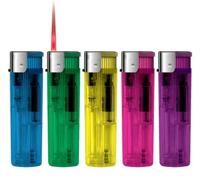 FZ-114) 10x Sturmfeuerzeug Turbo Feuerzeug Windfest Nachfüllbar ROTE Flamme Jet - Bild 1 von 2