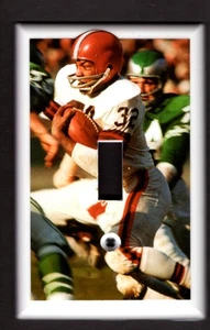 JIM BROWN LIGHT SWITCH PLATE CLEVELAND BROWNS - Picture 1 of 1