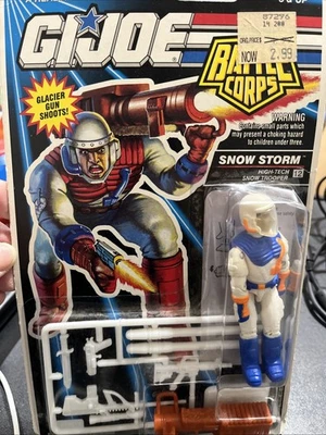 GI Joe Battle Corps Snow Storm 3.75" MOSC 1992 variante azul sellado paquete I’m Foto 1 de 4