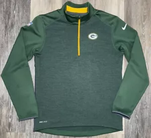 Suéter Pullover Green Bay Packers Nike On-Field 1/4 Cremallera Para Hombre Talla Pequeña Verde - Imagen 1 de 9