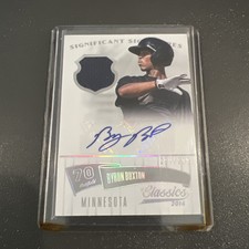 BYRON BUXTON 2014 PANINI CLASSICS SIGNIFICANT SIGNATURES AUTO JERSEY #/299 TWINS