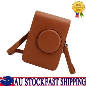Vintage Style Mini EVO Camera Bag in Brown PU Leather Adjustable Strap - Picture 1 of 17