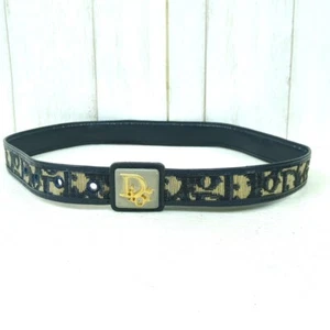 Christian Dior Trotter Belt Size 65 Made in France Women's Used from Japan - Picture 1 of 24