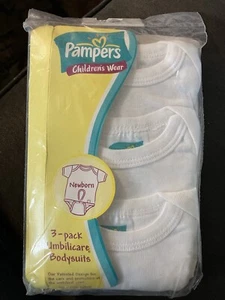 Pampers Newborn 3 Umbilicare Bodysuits One Piece 100% cotton up to 12 pounds - Picture 1 of 2