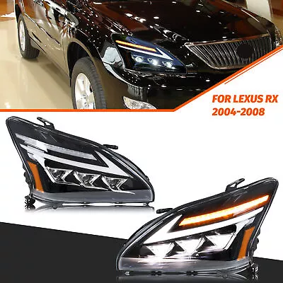 LED Headlights Compatible with Lexus RX330 RX350 RX400h 2005-2009 Front Lamps - Image 1 of 4