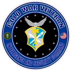 Cold War Veteran Intelligence and Security Command Bumper Sticker Decal 5" - Picture 1 of 3