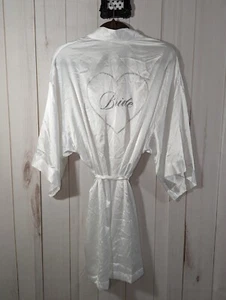 Victoria's Secret Women's One Size Bride's Robe Open Front Silk Long Sleeve - Picture 1 of 5