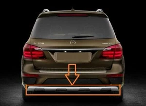 Genuine Mercedes Benz GL X166 Rear AMG Bumper Diffuser Chrome A1668856825 OEM - Picture 1 of 2
