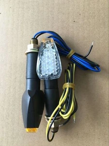 2x Indicador universal de señal de giro LED ámbar para motocicleta efecto claro luz de lente - Imagen 1 de 1