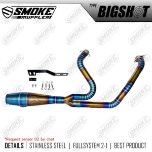 1999-2017 Exhaust Custom 2 Into 1 Fit For Harley Davidson Softail Standard - Picture 1 of 6