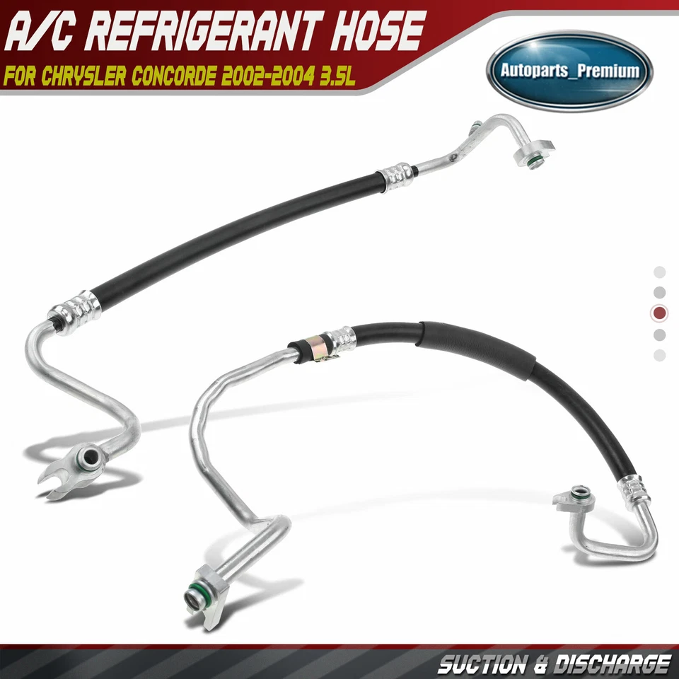 Manguera de línea de succión y descarga de refrigerante de aire acondicionado para Chrysler Concorde 2002-2004 Foto 1 de 4
