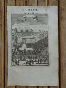 Gravure sur l' Inquisition tiré de Description de l'Univers par Mallet 1675 - Bild 1 von 1