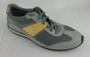 Calvin Klein Race Sneakers Mens 10.5 M Gray With Yellow Stripe - Picture 1 of 6