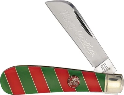 Rough Ryder Merry Christmas Half Hawk 2024 Red & Green Pocket Knife RR2689 - Image 1 of 4