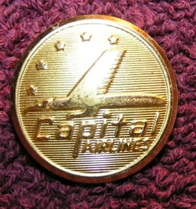 Uniforme de latón vintage 1948 a 1961 Capital Airlines botón ex - Imagen 1 de 2