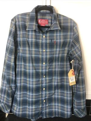 Mens Browning Plaid Hunting Shirt NWT Med Blue Gray Glenwood Heritage Collection - Image 1 of 4