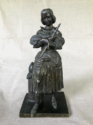 Vintage, Bronze Figure of Jeanne d'Arc, French, circa 1850's. - Image 1 of 4