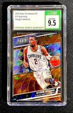 SP /25 KYRIE IRVING 2016 PANINI THE NATIONAL VIP ORANGE CRACKED ICE CSG 9.5 2996