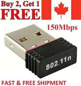 NEW 2020 Mini USB WiFi WLAN Wireless Network Adapter 802.11 Dongle RTL8188 PC - Picture 1 of 2