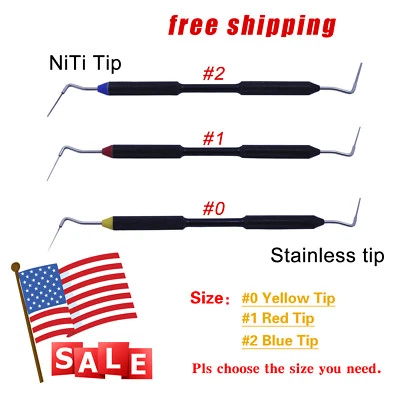 Tapón de mano dental Endo Buchanan punta NiTi relleno obturación amarillo rojo azul ns Foto 1 de 4