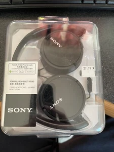 Sony MDR-ZX110APBC Stereo Headphones with Micro Phone Black New - Picture 1 of 2