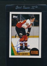 1987/88 Topps #144 Tim Kerr Flyers Signed Auto *C9472