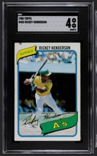 1980 Topps #482 Rickey Henderson SGC 4 VG-EX Rookie RC Oakland Athletics A's