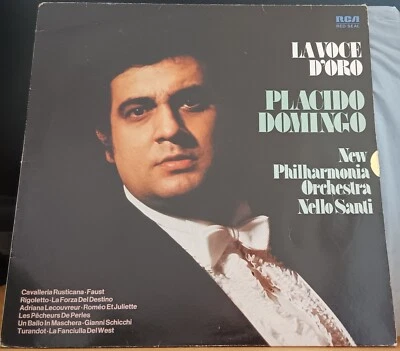 Placido Domingo, Nello Santi ‎– La Voce D'Oro - LP record excellent, cover VG - Image 1 of 3