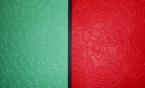 Embossed Christmas Cardstock x 8 ~ POINSETTIAS & HOLLY plus BONUS TAGS x 4 - Picture 1 of 2