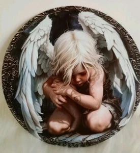 Child Angel Metal Wall Hanging 8" Home Decor Garden Gift Spiritual Faith NIP - Picture 1 of 4