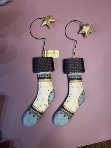 Williraye Studio Folk Art Christmas Stocking Figurines - Picture 1 of 4